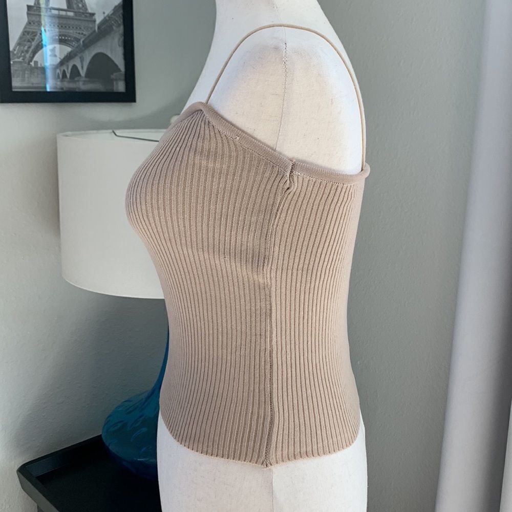 Spaghetti strap cami ribbed knit one size xs/small - Picture 8 of 8